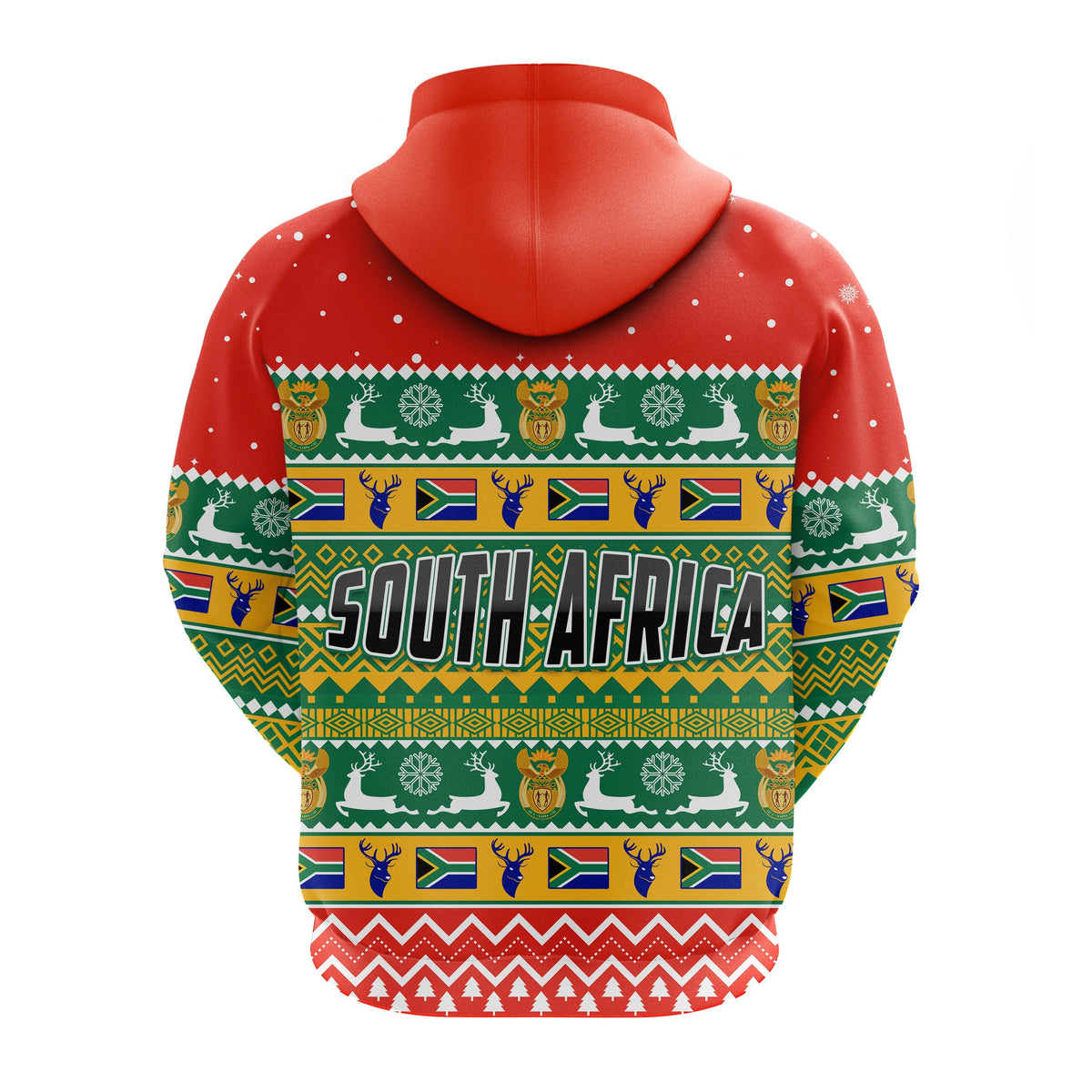 South Africa Christmas Hoodie African Springbok LT13 - Wonder Print Shop