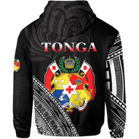 Tonga Hoodie Tongan Pattern Blithesome Version Black LT13 - Wonder Print Shop