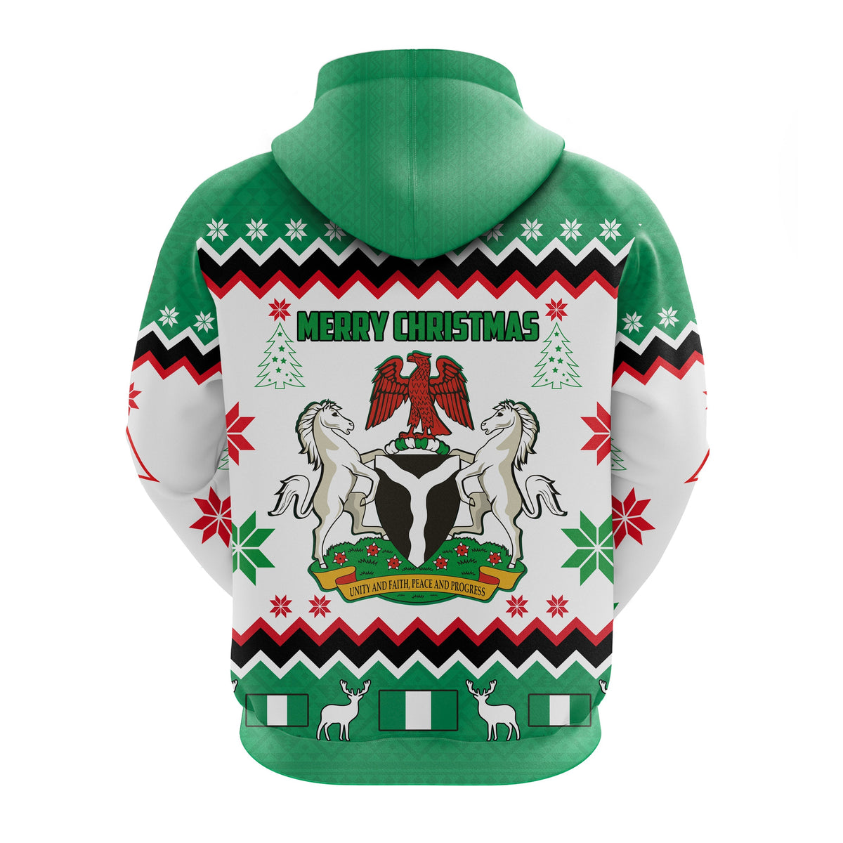 Nigeria Christmas Hoodie African Pattern LT13 - Wonder Print Shop