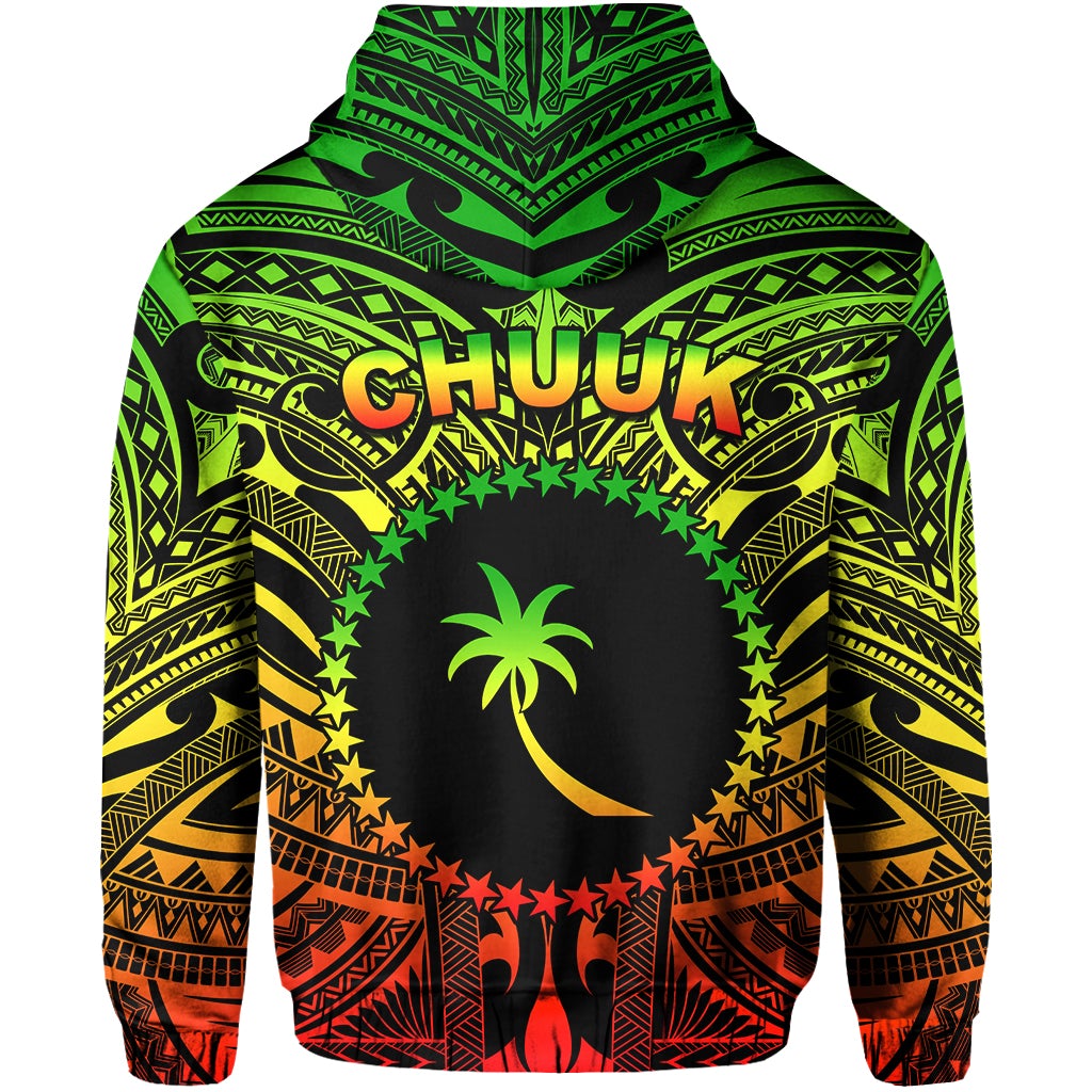 Chuuk Flag Hoodie Micronesia Style Reggae LT13 - Wonder Print Shop