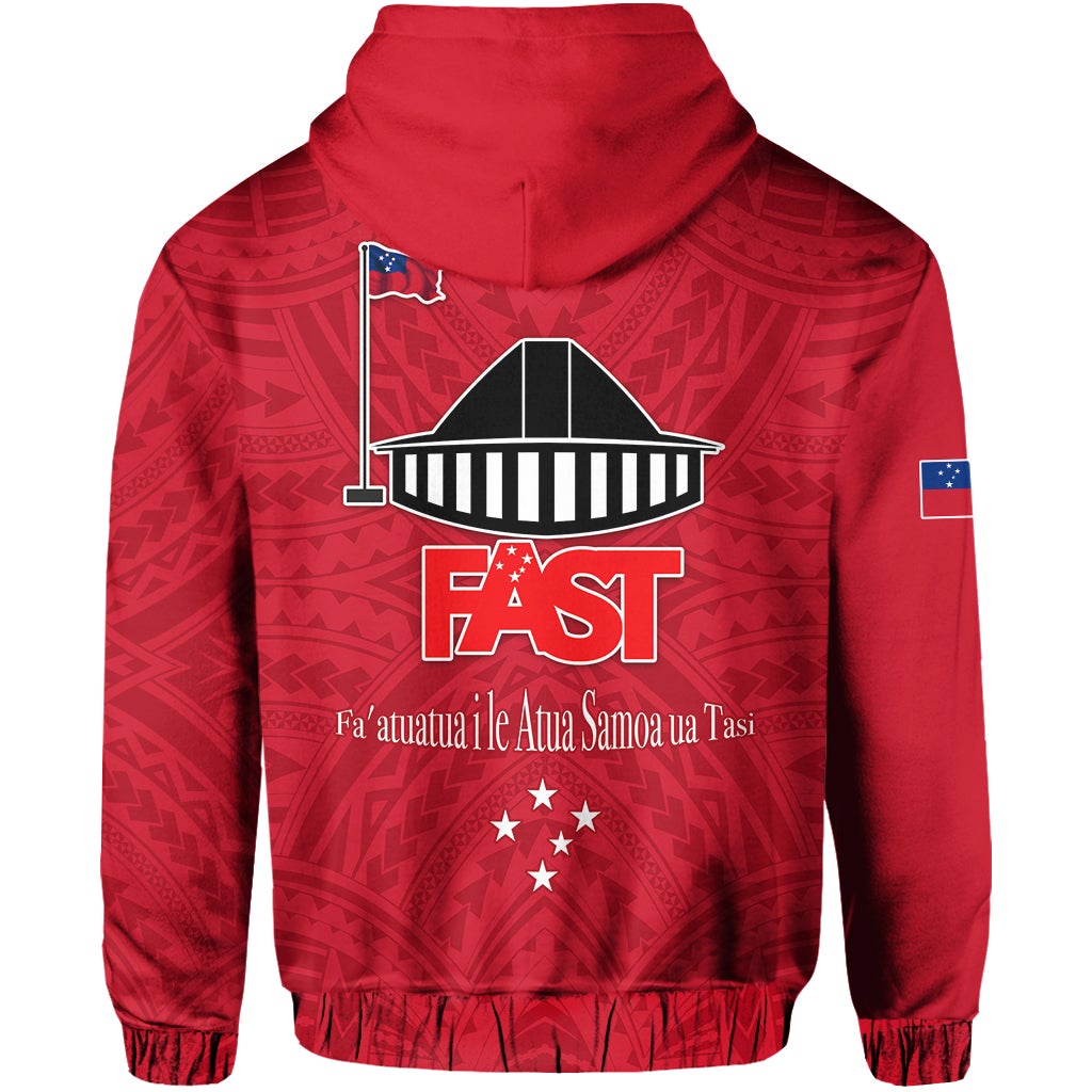 F.A.S.T Samoa Zip Hoodie We Ready Polynesian Samoan LT13 - Wonder Print Shop