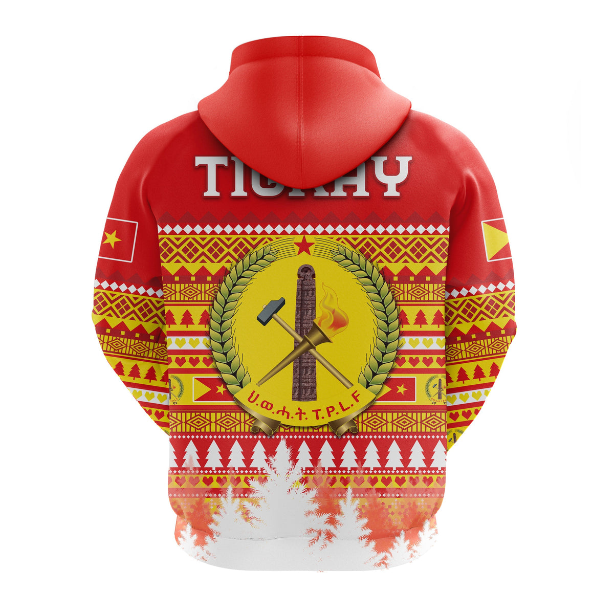 Tigray Zip Hoodie Merry Christmas Mix African Pattern LT13 - Wonder Print Shop