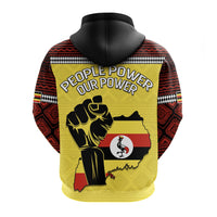 Custom Uganda Zip Hoodie African Pattern People Power Our Power LT13 - Wonder Print Shop