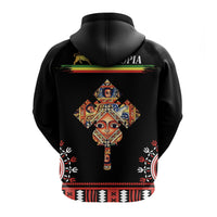 Ethiopia Zip Hoodie Ethiopian Cross LT13 - Wonder Print Shop