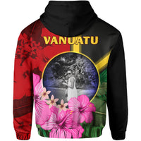 (JACKLINE) Vanuatu Hoodie Vanuatu Flag with Hibiscus LT13 - Wonder Print Shop