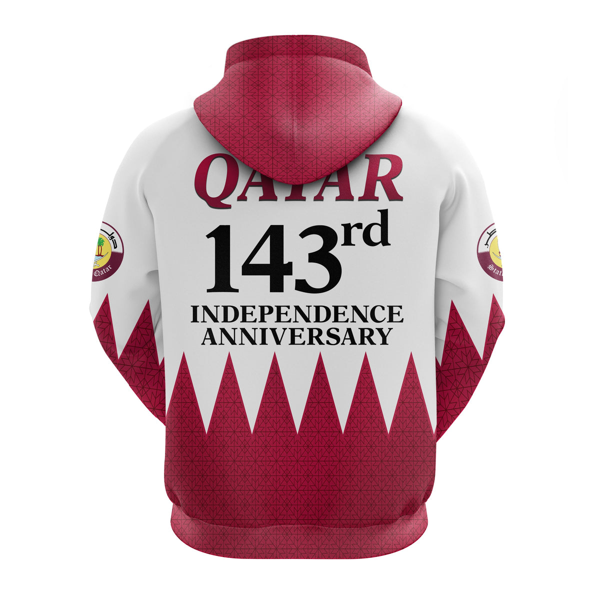 Qatar Zip Hoodie Happy National Day Style Flag LT13 - Wonder Print Shop