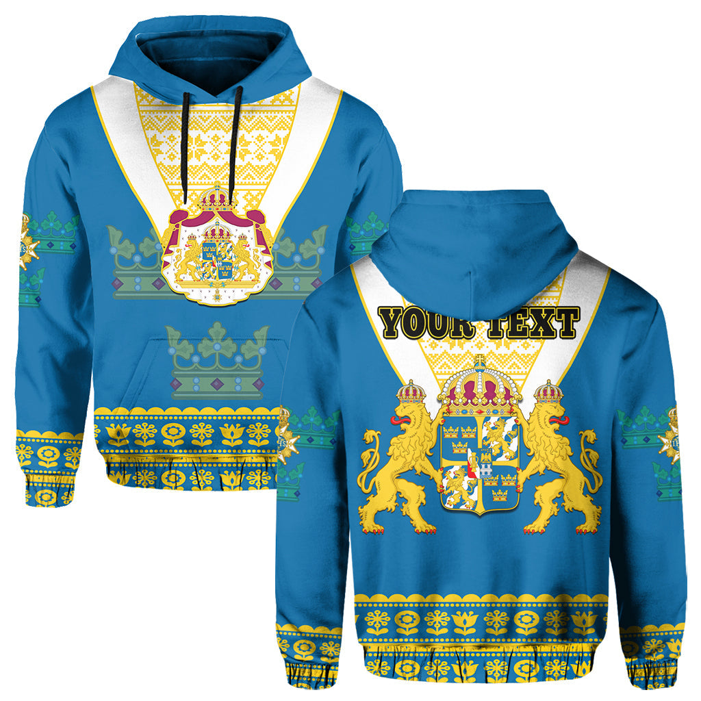 custom-personalised-sweden-hoodie-swedish-coat-of-arms-with-scandinavian-flowers