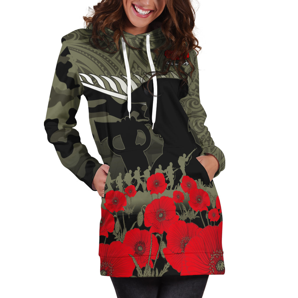 New Zealand ANZAC 2022 Hoodie Dress Maori Camouflage - Wonder Print Shop