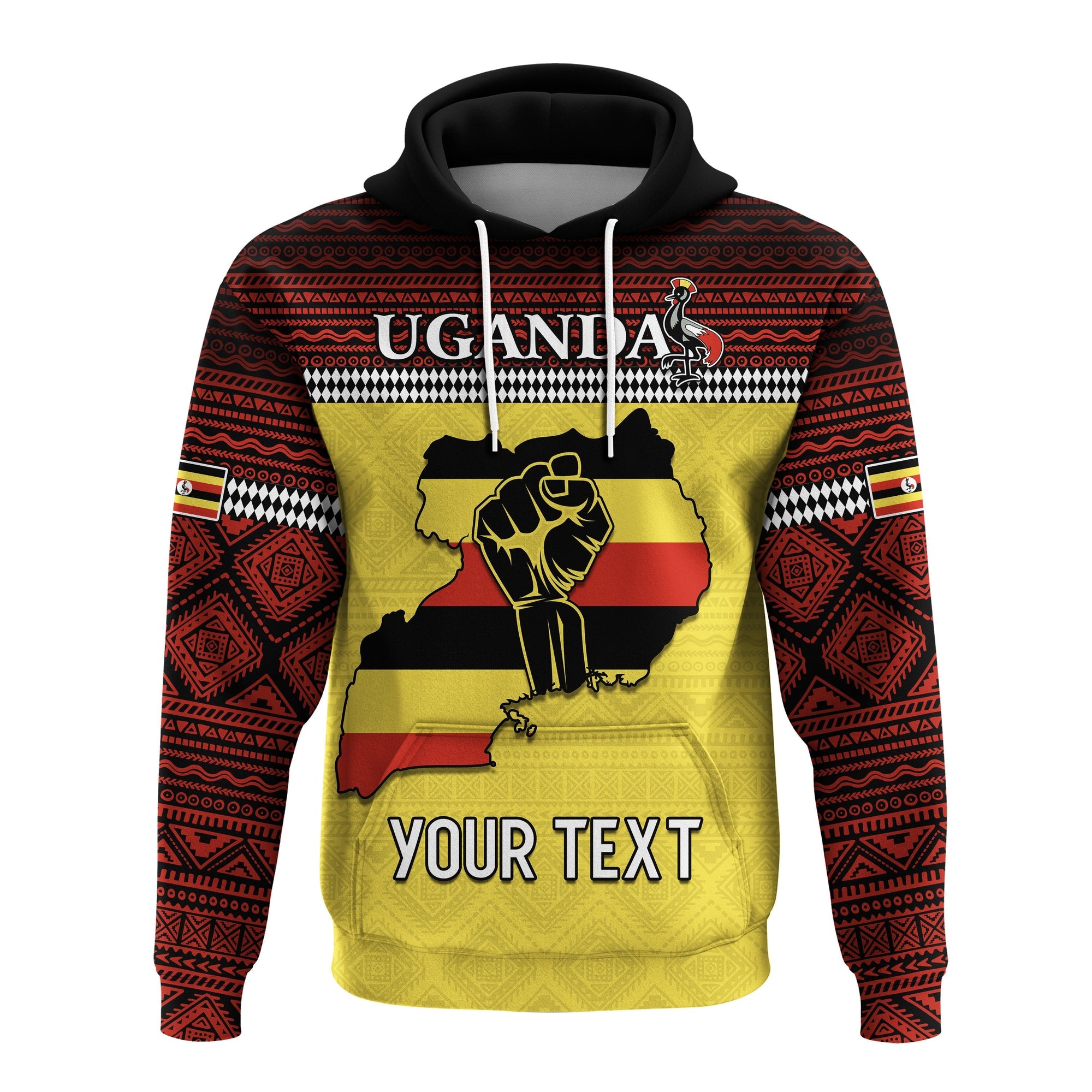 custom-personalised-uganda-hoodie-african-pattern-people-power-our-power