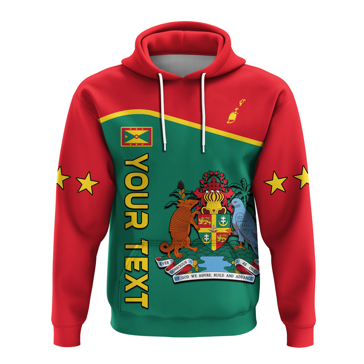 Custom Grenada Hoodie Coat Of Arms and Map Impressive LT13 - Wonder Print Shop
