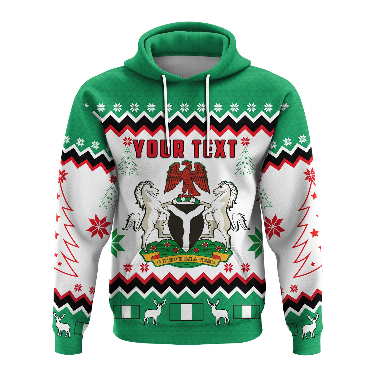 Nigeria Christmas Personalized Hoodie African Pattern LT13 - Wonder Print Shop