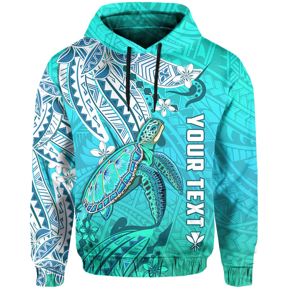 Custom Hawaiian Islands Hoodie Turtle Mix Hawaii Polynesian LT13 - Wonder Print Shop