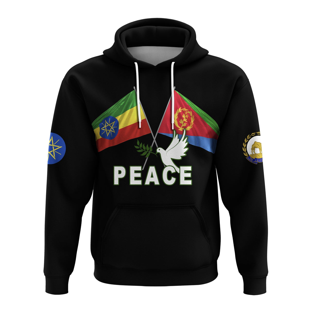Ethiopia and Eritrea Hoodie Dove of Peace LT13 - Wonder Print Shop