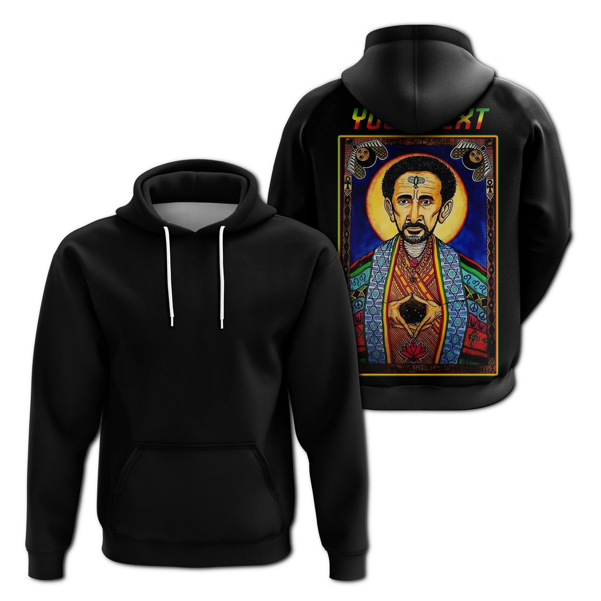 Ethiopia Proud Personalized Zip Hoodie Haile Selassie I Simple LT13 - Wonder Print Shop