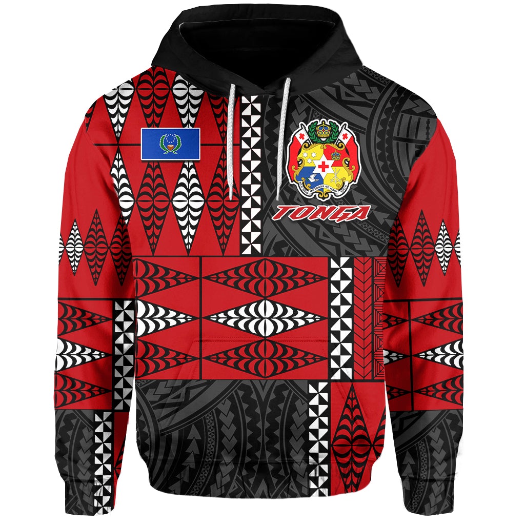 (Islands Tribe) Tonga Hoodie Tongan Pattern Mix Polynesian LT13 - Wonder Print Shop