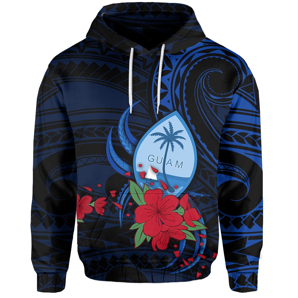 Guam Hoodie Polynesian Flowers LT13 - Wonder Print Shop