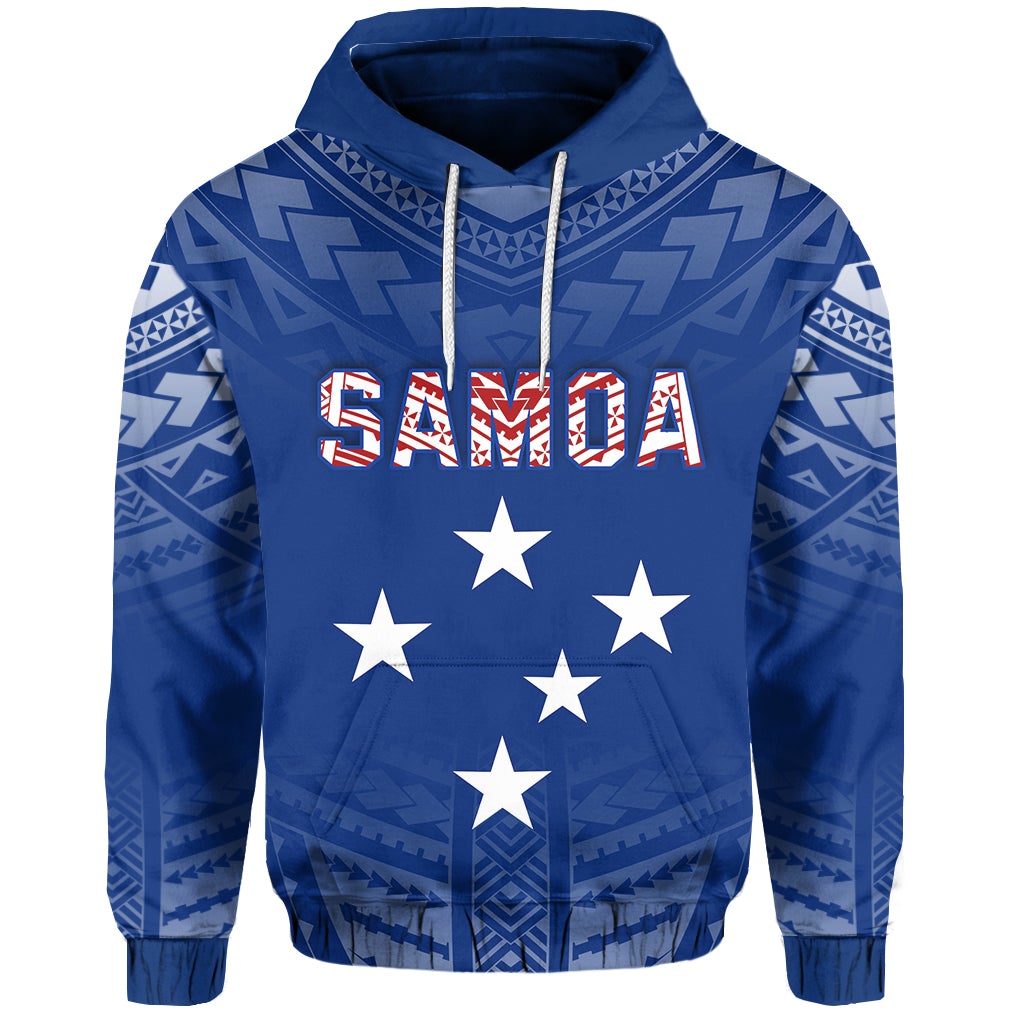 Custom Samoa Hoodie Simple Polynesian Custom Text and Number LT13 - Wonder Print Shop