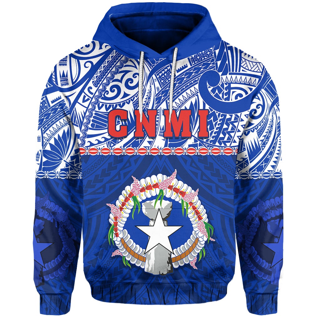 Custom Northern Mariana Islands Hoodie Polynesian CNMI Coat of Arms LT13 - Wonder Print Shop