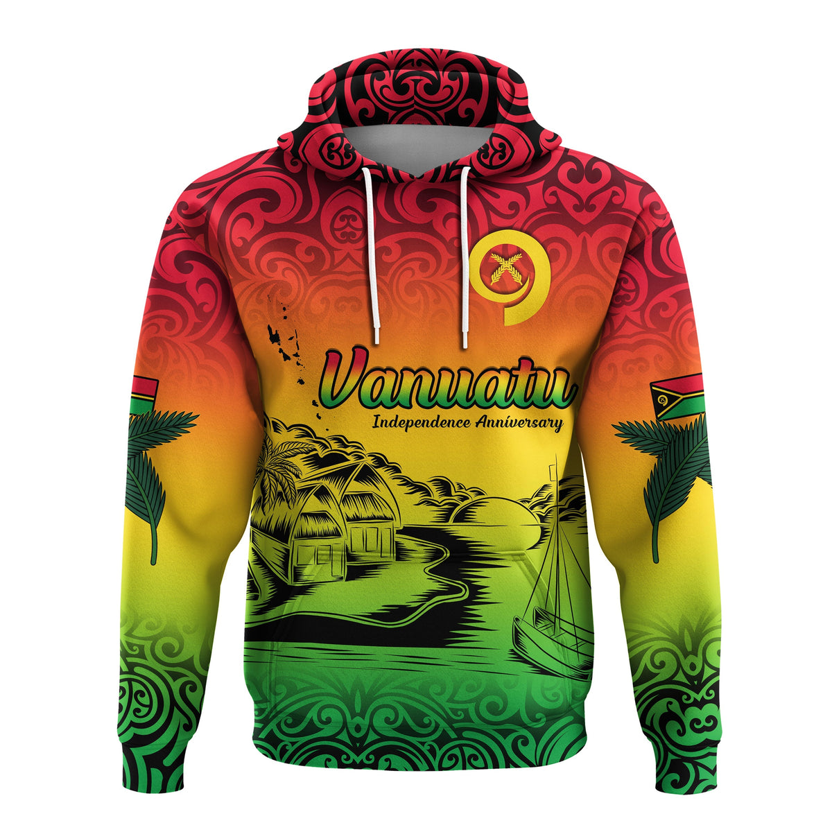 Vanuatu Peaceful Hoodie Independence Anniversary LT13 - Wonder Print Shop