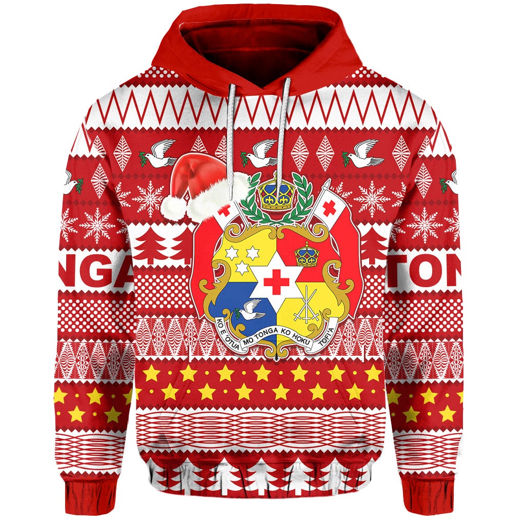 Tonga Kilisimasi Fiefia Hoodie Merry Christmas with Tongan Pattern LT13 - Wonder Print Shop
