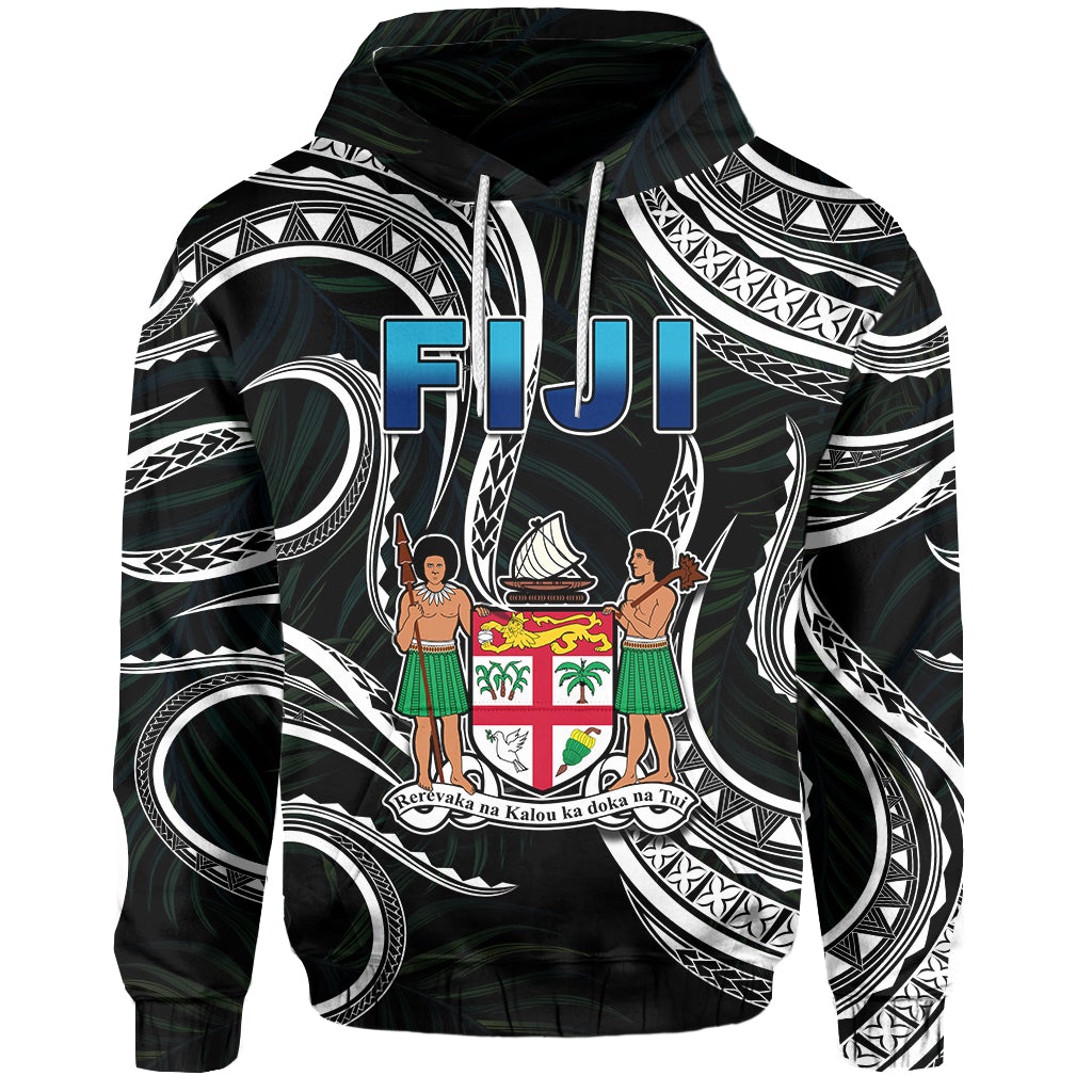 Fiji Hoodie Coat Of Arms Polynesian mix Coconut Pattern LT13 - Wonder Print Shop