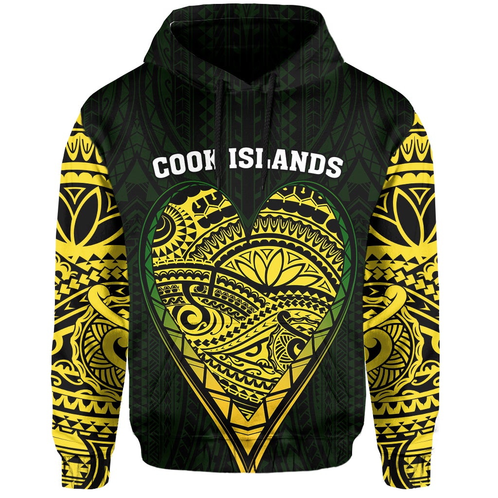 Cook Islands Hoodie Polynesian Pattern Always In My Heart LT13 - Wonder Print Shop