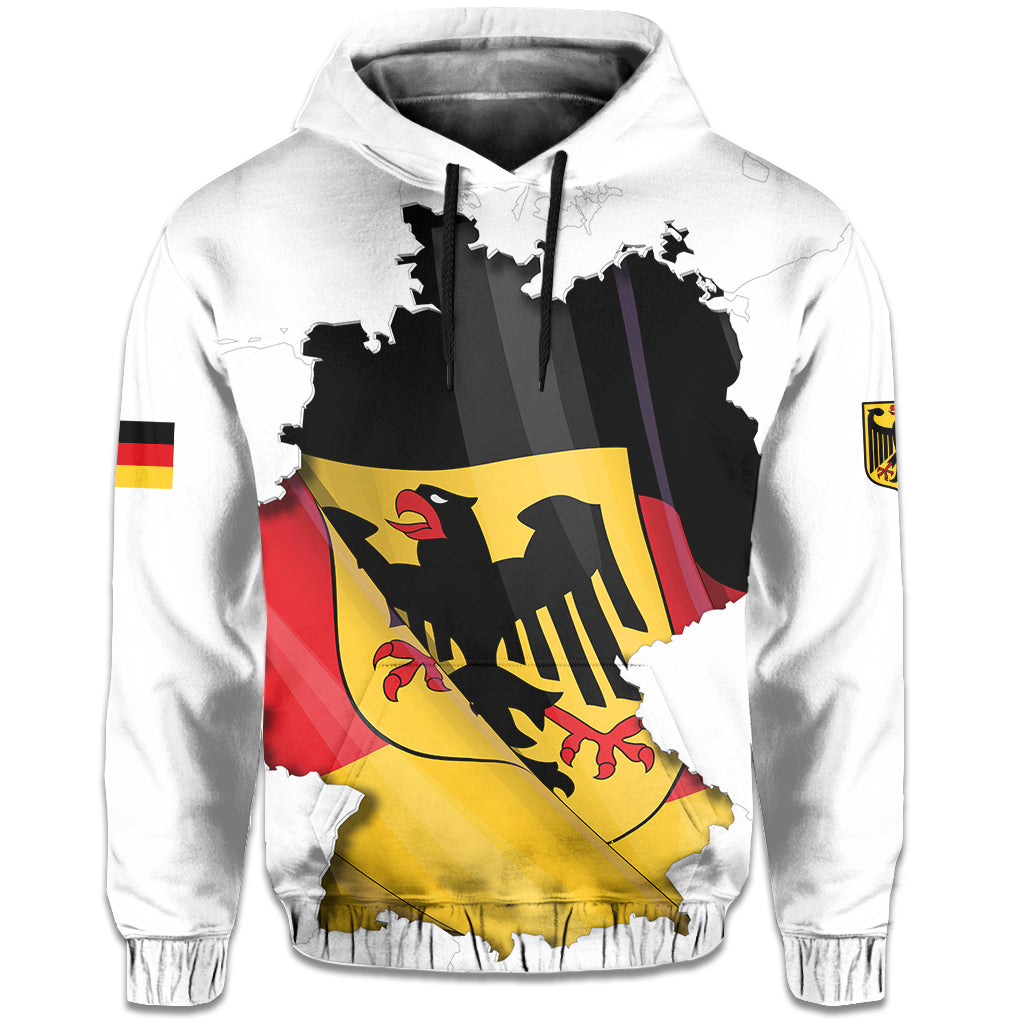 Germany Hoodie Grunge Deutschland Map and Coat Of Arms LT13 - Wonder Print Shop