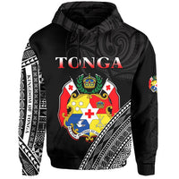 Tonga Hoodie Tongan Pattern Blithesome Version Black LT13 - Wonder Print Shop