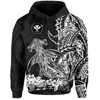 Hawaii Polynesian Hoodie Wild Hammerhead Sharks LT13 - Wonder Print Shop
