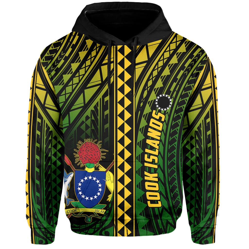 Custom Cook Islands Hoodie Polynesian Pattern Stars LT13 - Wonder Print Shop