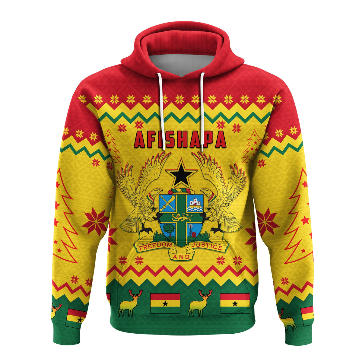 Ghana Christmas Hoodie African Pattern LT13 - Wonder Print Shop