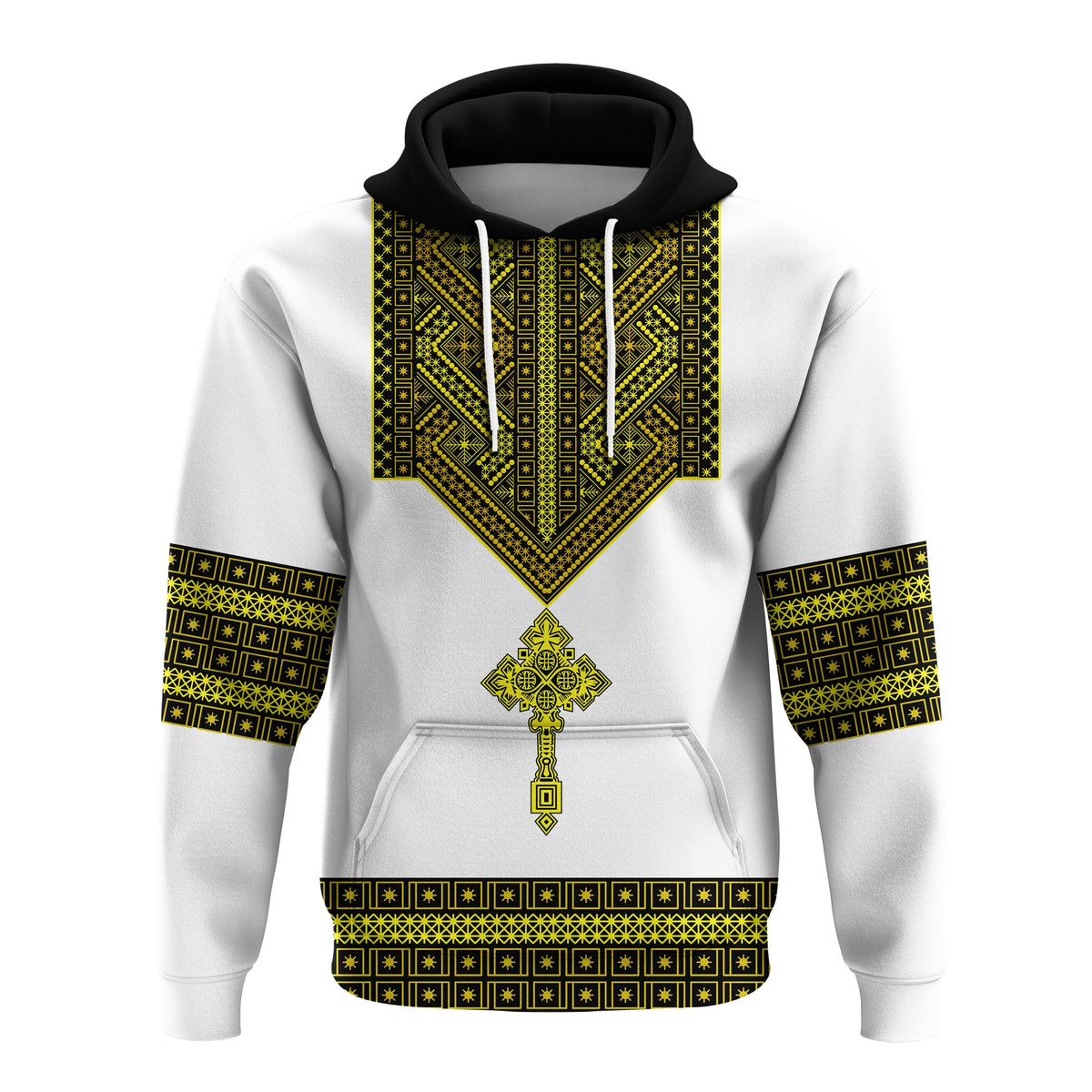 Ethiopia Tibeb Hoodie Royal Ethiopian Cross LT13 - Wonder Print Shop