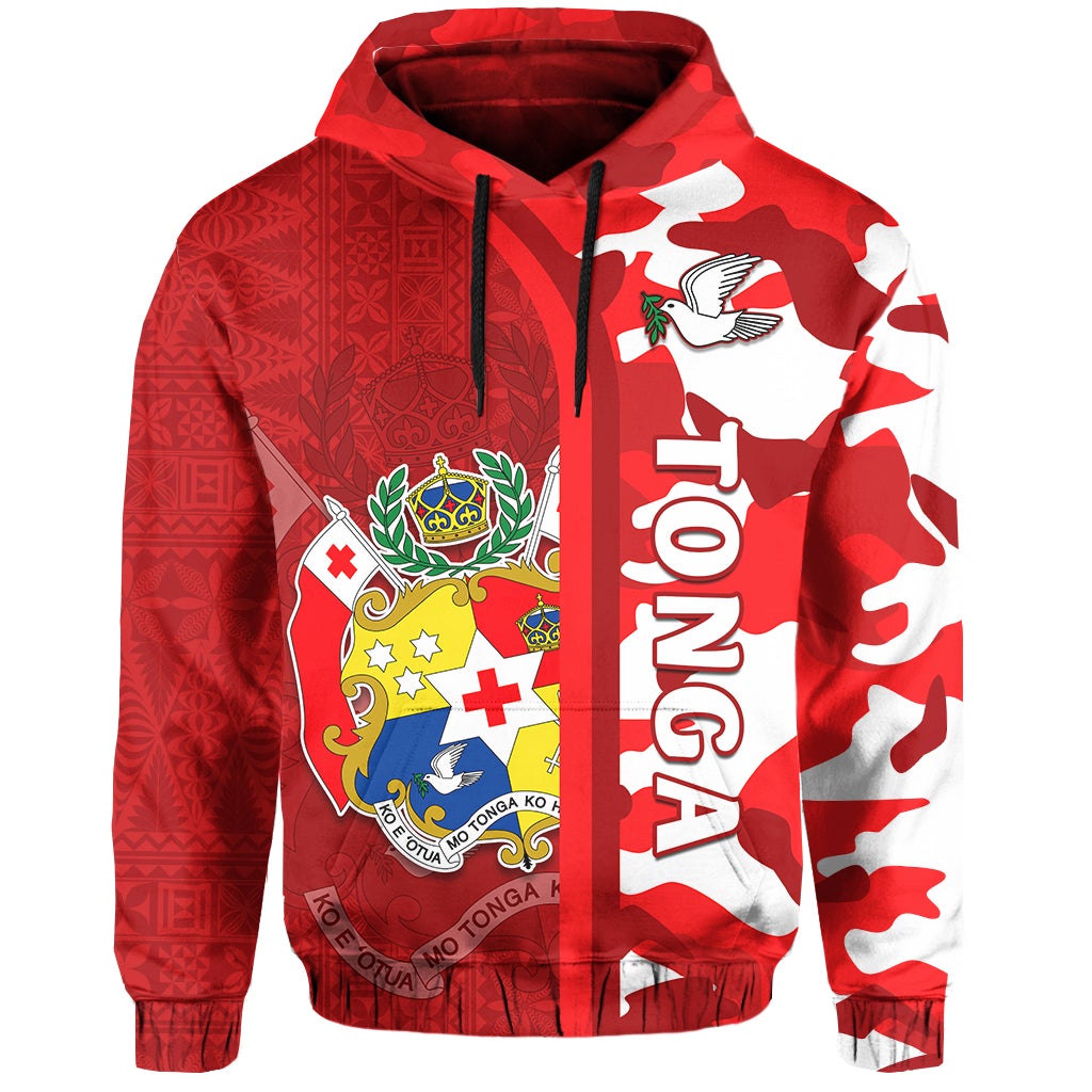 Tonga Unique Hoodie Camouflage with Tongan Pattern LT13 - Wonder Print Shop