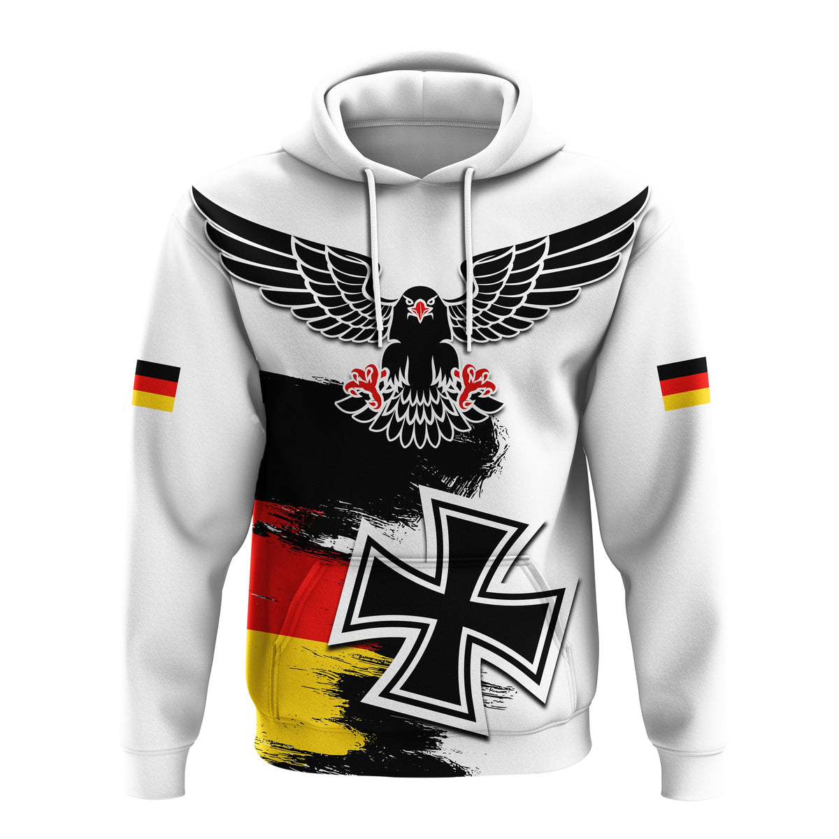 Custom Germany Hoodie Grunge Deutschland Flag and Eagle LT13 - Wonder Print Shop