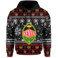 Kenya Christmas Personalized Hoodie Shield mix African Pattern LT13 - Wonder Print Shop