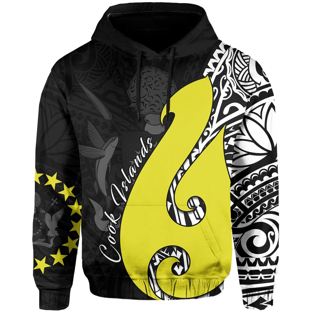 Cook Islands Hoodie Matau Polynesian Simple Fish Hook LT13 - Wonder Print Shop
