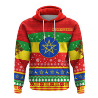 Ethiopia Hoodie Merry Christmas Mix African Pattern LT13 - Wonder Print Shop