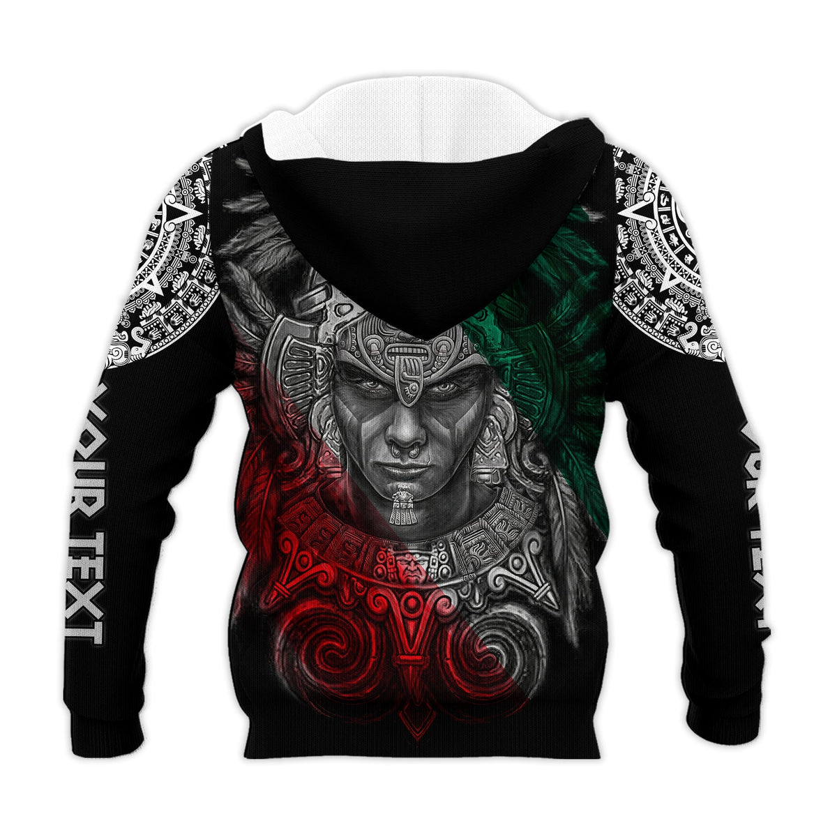 Custom Personalised Mexico Hoodie Warrior Eagle Aztec LT13 - Wonder Print Shop
