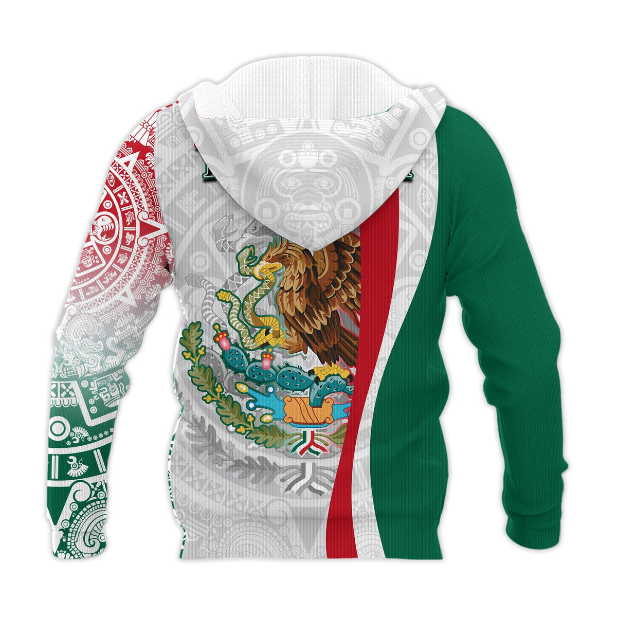 Custom Personalised Mexico Hoodie Mexican Eagles Aztec Pattern LT13 - Wonder Print Shop