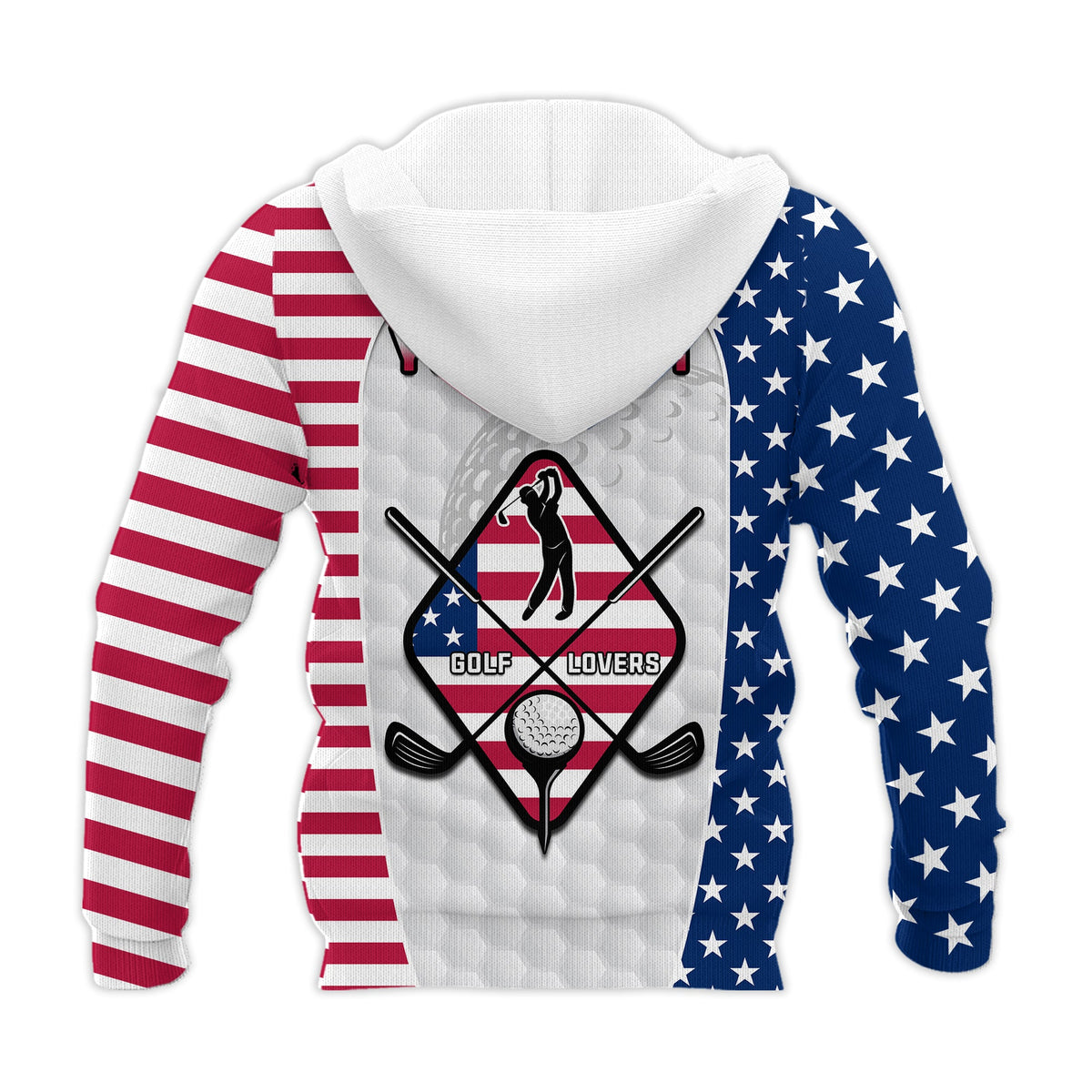 Custom American Flag Golf Hoodie Gofl Lovers Trust Your Swing - Wonder Print Shop