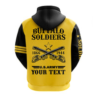 (Custom Text And Chapter) Buffalo Soldiers Hoodie BSMC United States Army Yellow - Wonder Print Shop