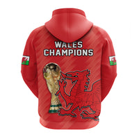 Wales Football Hoodie Cymru Champions Football 2022 - Wonder Print Shop