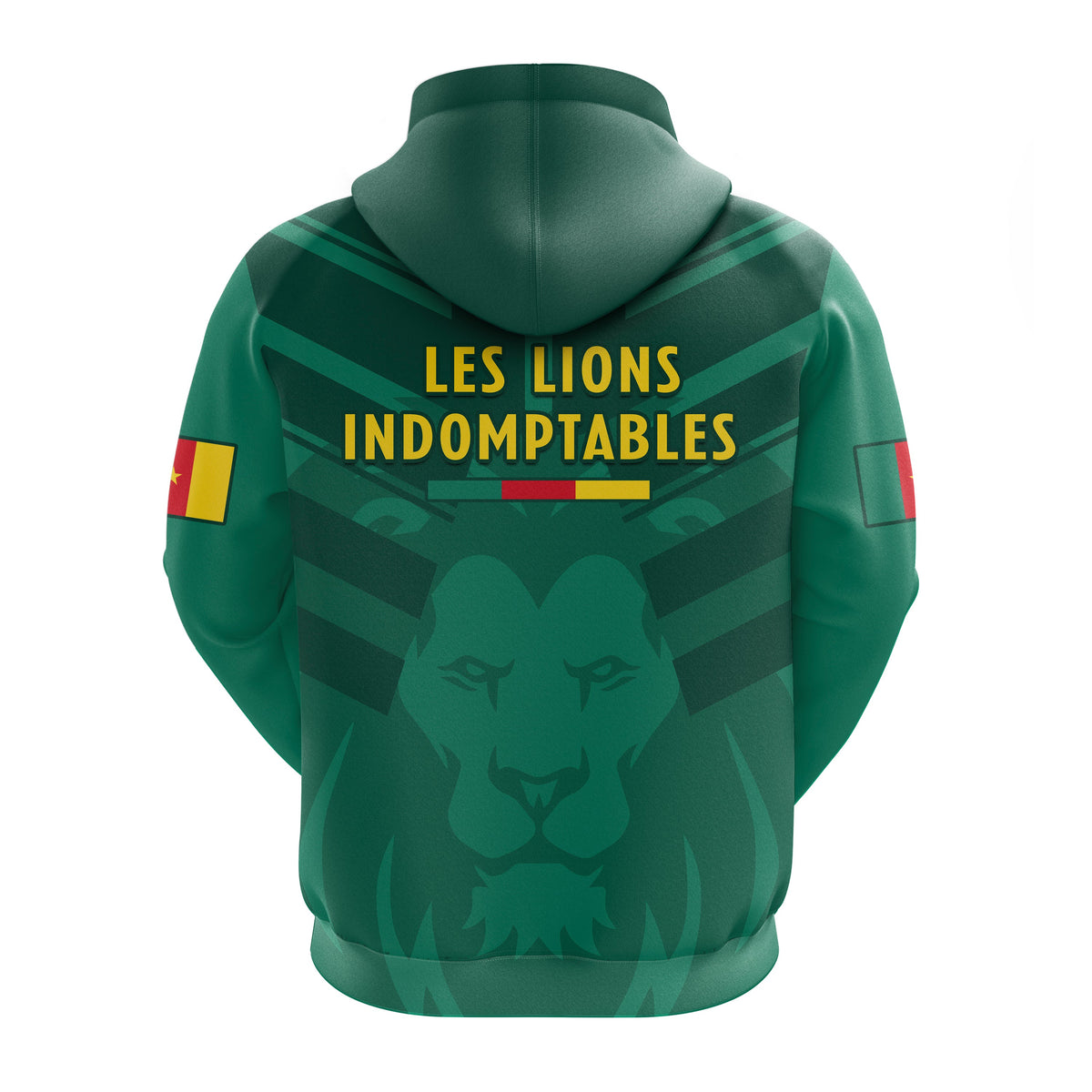 Cameroon Football Hoodie Les Lions Indomptables Green Football 2022 - Wonder Print Shop