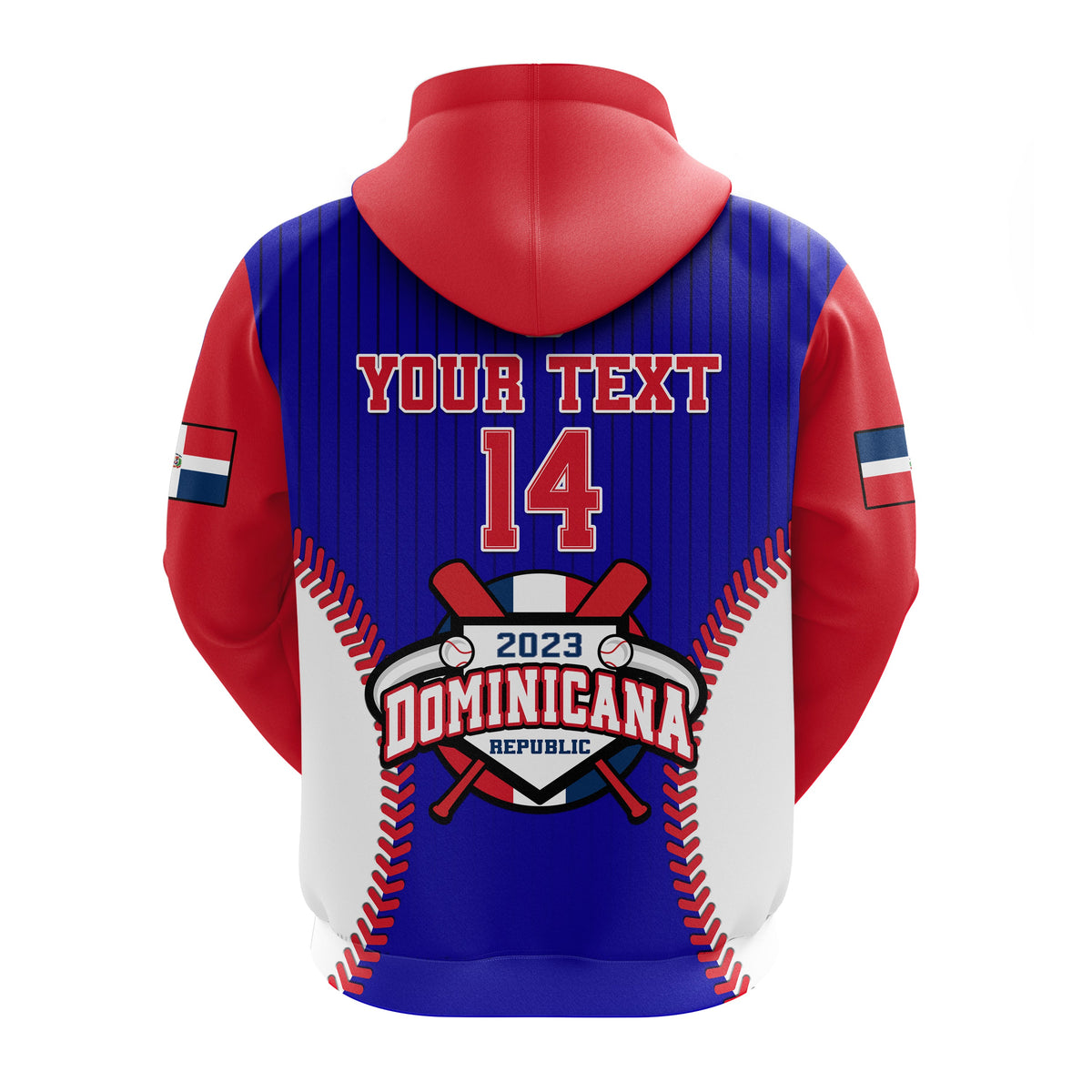 Custom Dominican Republic Baseball 2023 Hoodie Version Blue - Wonder Print Shop