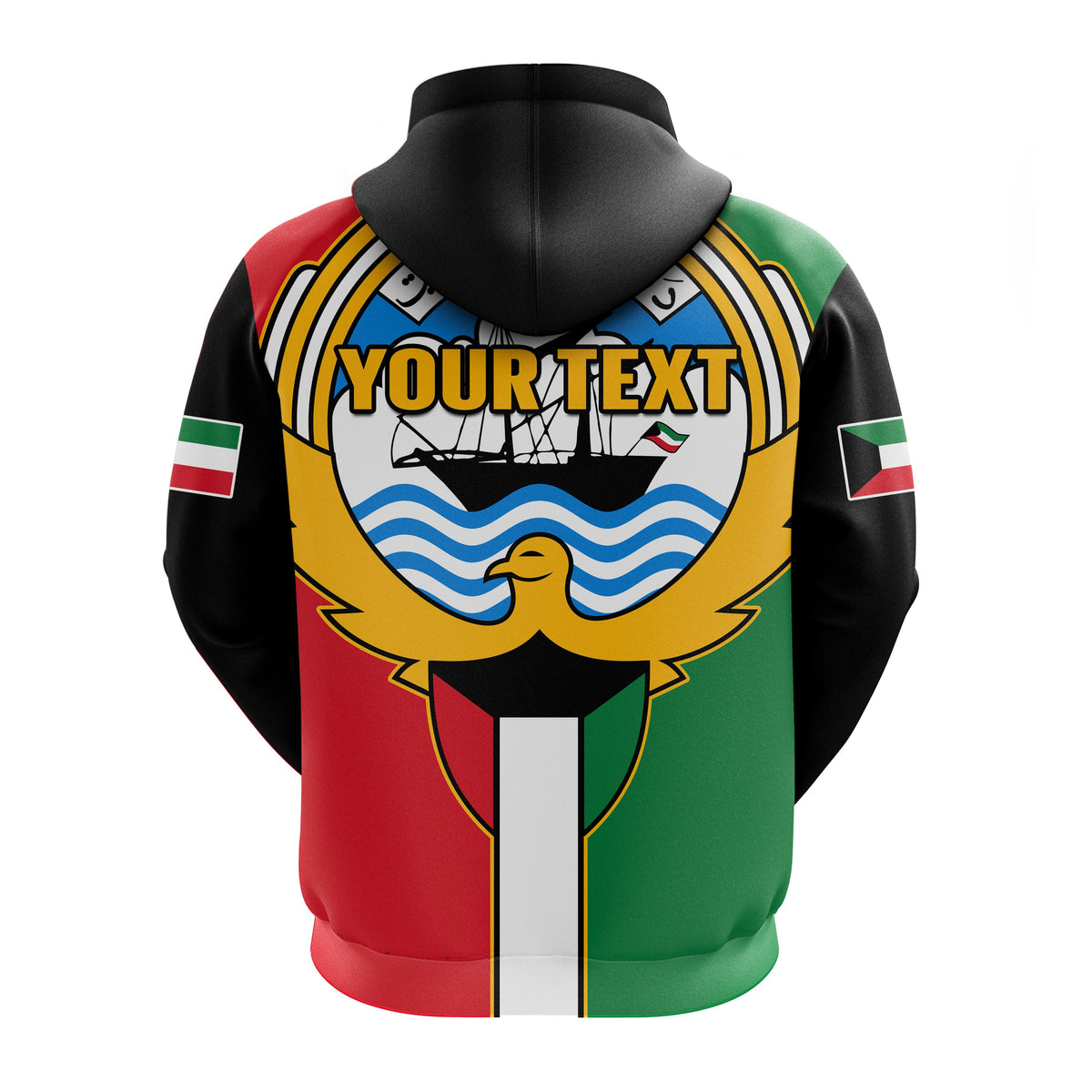 Custom Kuwai Hoodie Happy Independence Day With Coat Of Arms - Wonder Print Shop