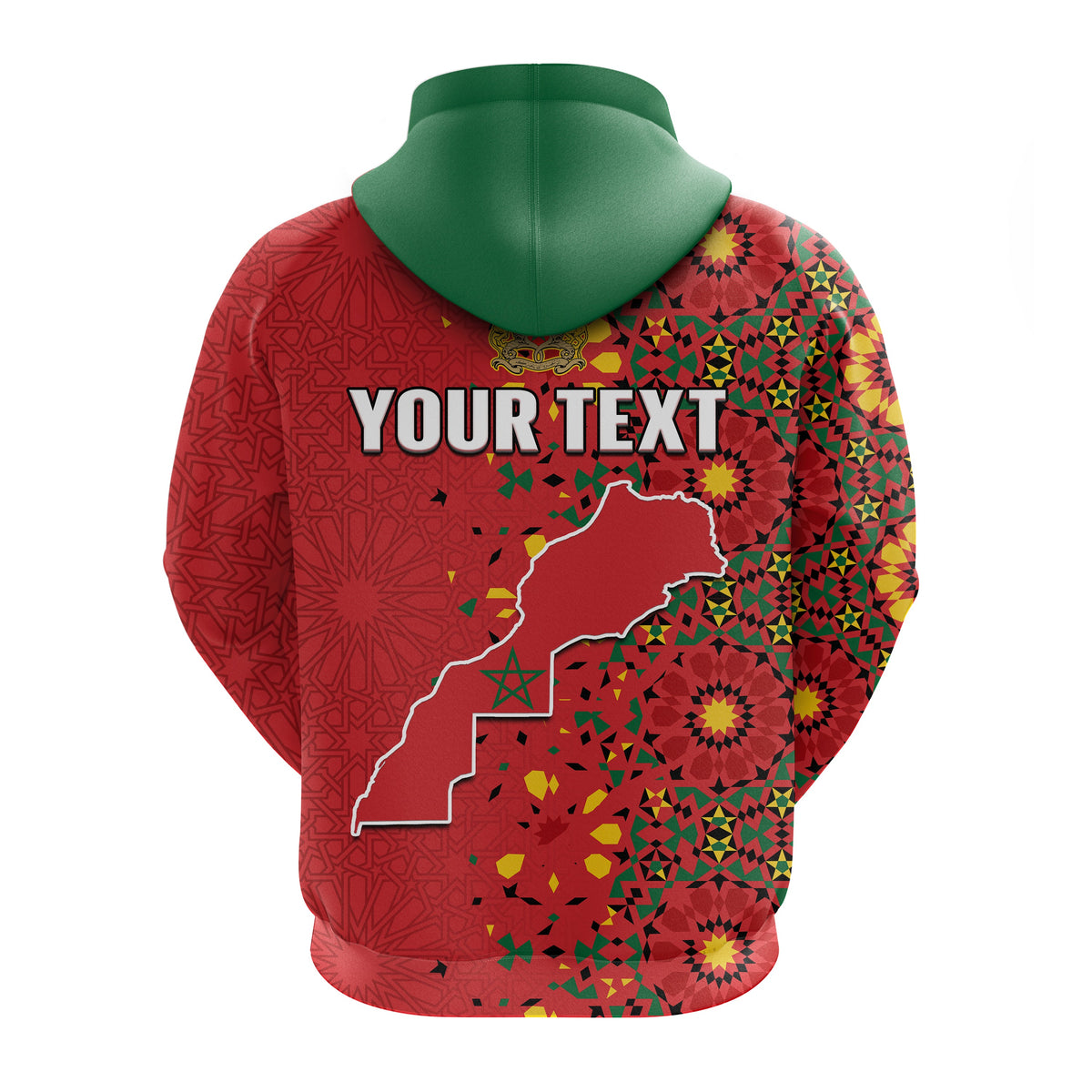 Custom Morocco Western Sahara Hoodie Map Red Moroccan Is Always In My Heart - Wonder Print Shop