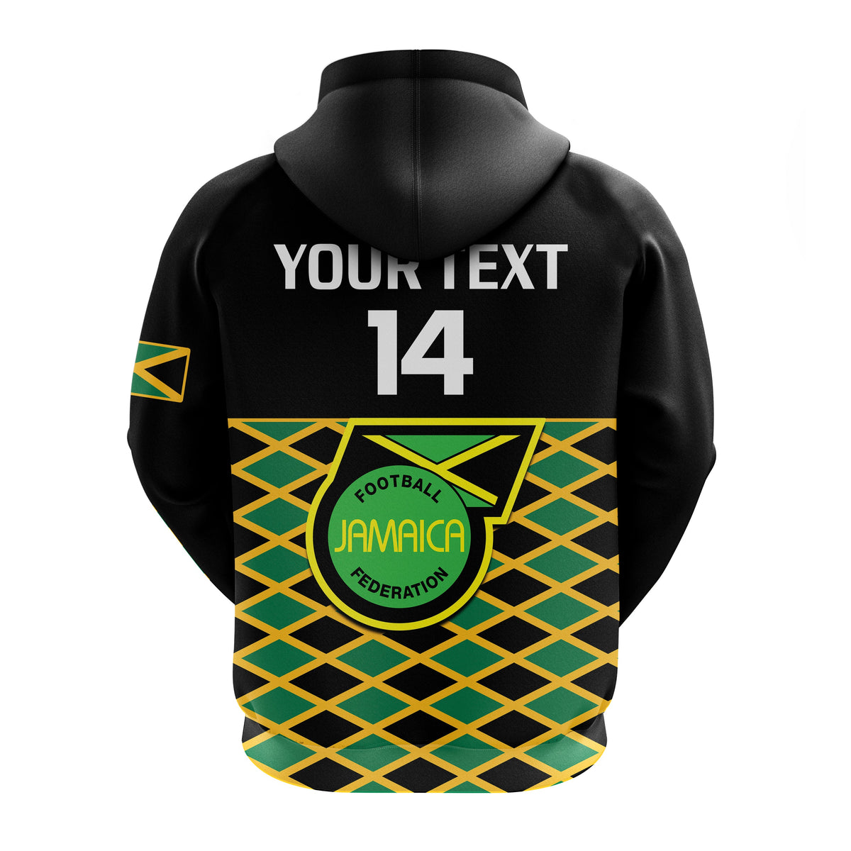 Custom Jamaica Football Hoodie Reggae Girlz 2023 Cup Of Nations Ver.01 - Wonder Print Shop