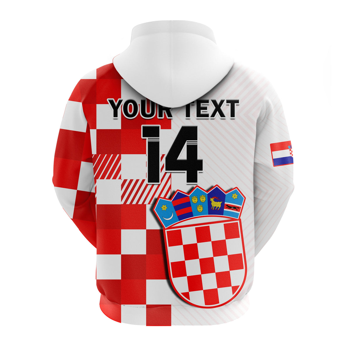 Custom Croatia Football Hoodie Hrvatska Checkerboard Champions WC 2022 - Wonder Print Shop