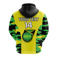 Custom Jamaica Football Hoodie Reggae Girlz 2023 Cup Of Nations Ver.02 - Wonder Print Shop