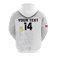 Custom Poland Football Hoodie Polska Football 2022 White - Wonder Print Shop